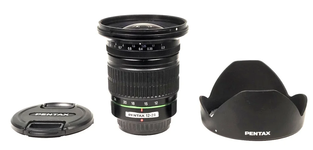 SMC Pentax-DA 12-24mm F4 ED AL (IF) Wide Angle Zoom Lens, Hood, & Caps